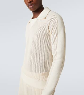 Song cotton mesh polo shirt | Wales Bonner