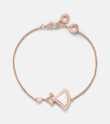 Divas' Dream 18kt rose gold bracelet with mother-of-pearl and diamonds | Bvlgari
