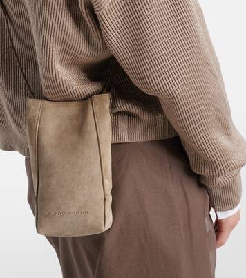 Borsa a tracolla Mini in suede | Brunello Cucinelli