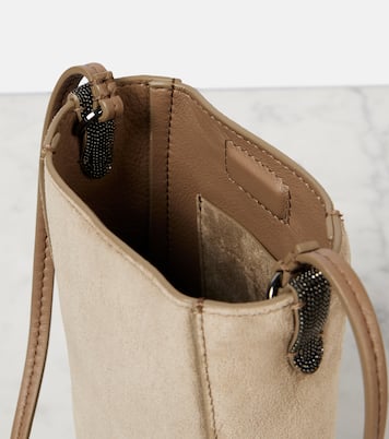 Borsa a tracolla Mini in suede | Brunello Cucinelli
