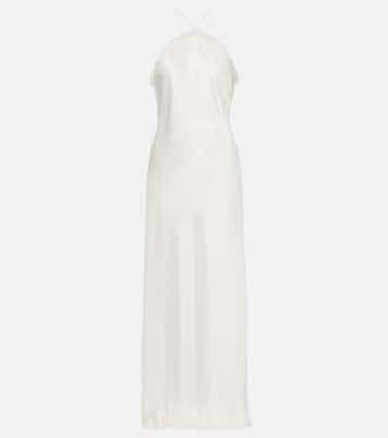 Bridal Harlan lace-trimmed satin slip dress | Rixo