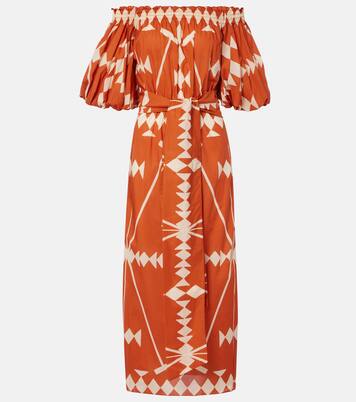 Bedrucktes Midikleid aus Baumwollpopeline | Johanna Ortiz