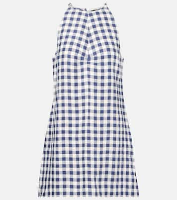 Robe Antigua en lin à carreaux vichy | Asceno
