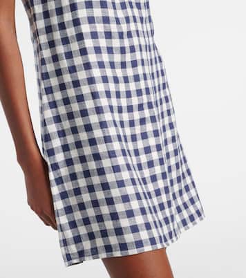 Robe Antigua en lin à carreaux vichy | Asceno