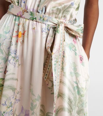 Robe longue en soie à cristaux | Camilla