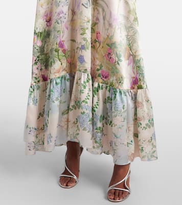 Robe longue en soie à cristaux | Camilla