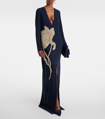 Verziertes Maxikleid Jennis aus Crêpe | Costarellos