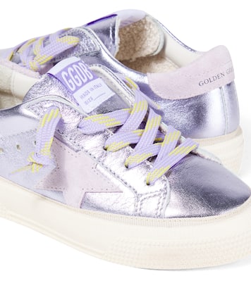 Baskets May en cuir métallisé | Golden Goose Kids