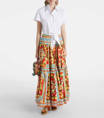 Cropped-Hemd aus einem Baumwollgemisch | Dolce&Gabbana