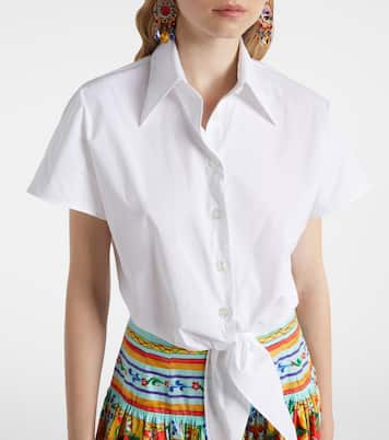 Cropped-Hemd aus einem Baumwollgemisch | Dolce&Gabbana