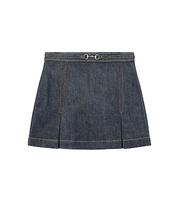 Horsebit denim skirt | Gucci Kids