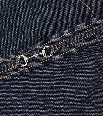 Horsebit denim skirt | Gucci Kids