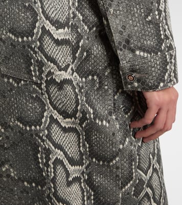 Bronte snake-print cropped denim jacket | Gabriela Hearst