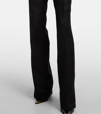 Paisley jacquard bootcut pants | Etro
