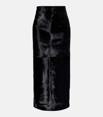 Elisse calf hair pencil skirt | Nour Hammour