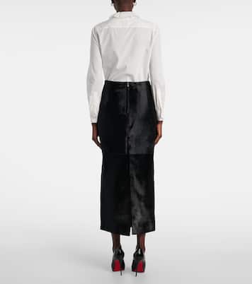 Elisse calf hair pencil skirt | Nour Hammour