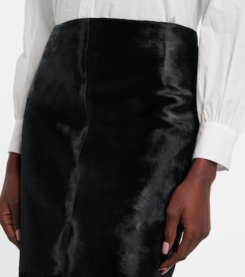Elisse calf hair pencil skirt | Nour Hammour