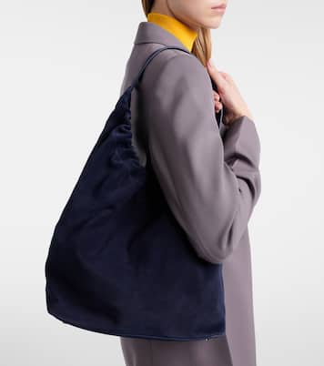 Schultertasche Demi Lune Cloud aus Veloursleder | Aesther Ekme
