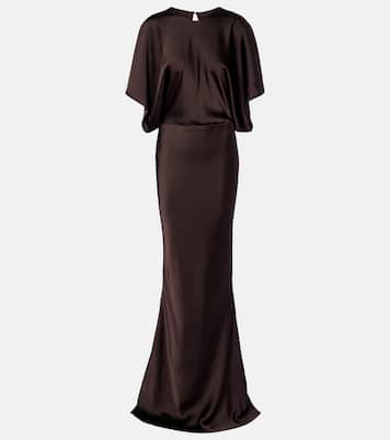 Obie draped satin gown | Norma Kamali