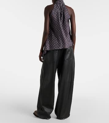 2023 mid-rise wide-leg coated jeans | Acne Studios