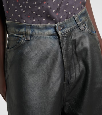 2023 mid-rise wide-leg coated jeans | Acne Studios