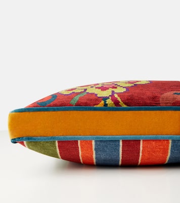 Coussin Nimphea en velours à fleurs | Etro