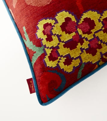 Coussin Nimphea en velours à fleurs | Etro