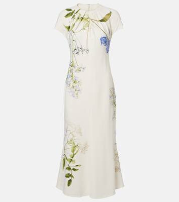Floral midi dress | Monique Lhuillier