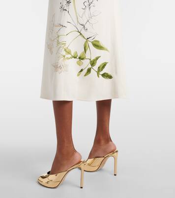 Floral midi dress | Monique Lhuillier