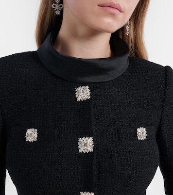 Midikleid aus Bouclé und Taft | Self-Portrait