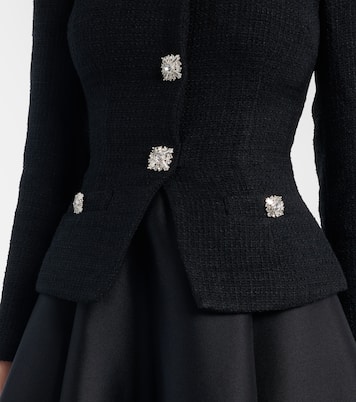 Midikleid aus Bouclé und Taft | Self-Portrait