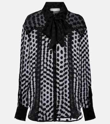 Peri polka-dot sheer shirt | The Frankie Shop