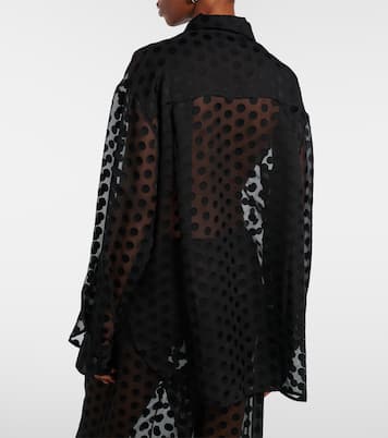 Peri polka-dot sheer shirt | The Frankie Shop