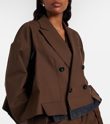 Denim-trimmed jacket | Sacai