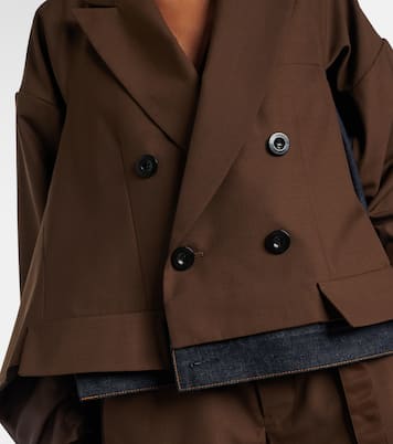 Denim-trimmed jacket | Sacai