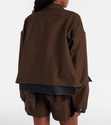 Denim-trimmed jacket | Sacai