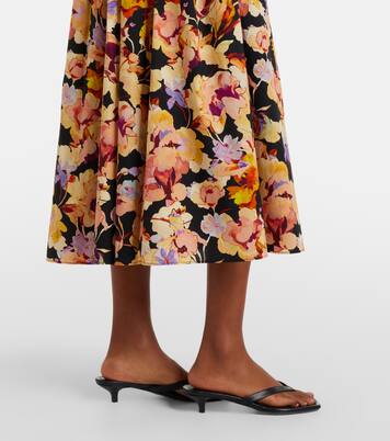 Vestido midi Marin en popelín de algodón de algodón | Ulla Johnson