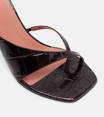 Shiona croc-effect leather mules | Amina Muaddi