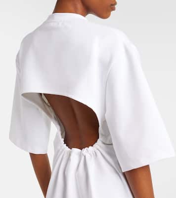 Open-back cotton-blend jersey minidress | Wardrobe.NYC