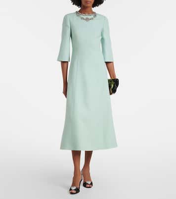 Crepe Couture embellished midi dress | Valentino