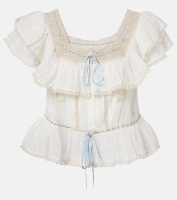 Blouse Melisa en coton à dentelle | Rixo