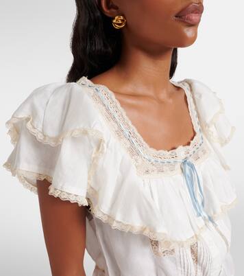 Blouse Melisa en coton à dentelle | Rixo