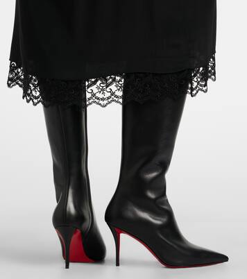 بوت للركبة من الجلد Miss Z | Christian Louboutin