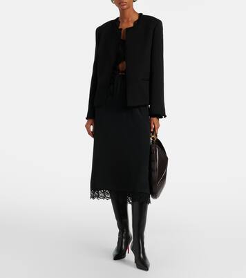 بوت للركبة من الجلد Miss Z | Christian Louboutin