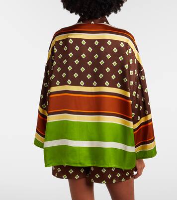 Cora printed satin shirt | Faithfull