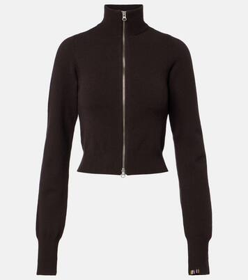N°302 Lemon cashmere-blend zip-up cardigan | Extreme Cashmere