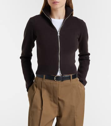 N°302 Lemon cashmere-blend zip-up cardigan | Extreme Cashmere