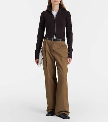 N°302 Lemon cashmere-blend zip-up cardigan | Extreme Cashmere