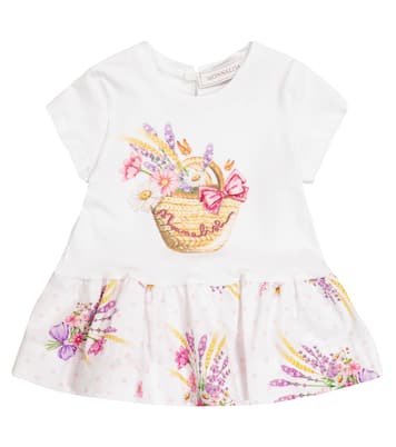 Baby printed stretch-cotton dress | Monnalisa