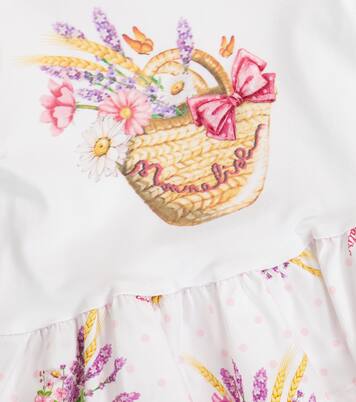 Baby printed stretch-cotton dress | Monnalisa